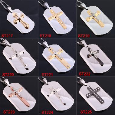 Fashion Stainless Steel Jewelry Jesus Crucifix (ST217)