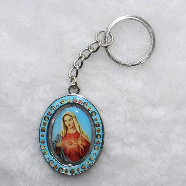 4.5cm Custom Cross Painted Metal Key Chain (CK070)