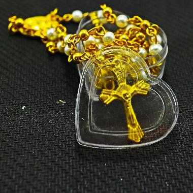 3.3*3.2cm Heart Plastic Packing box For rosary (P027)
