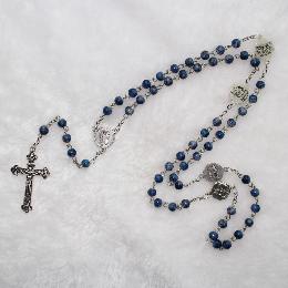 6mm where to buy plastic rosary beads with cross (CR091)