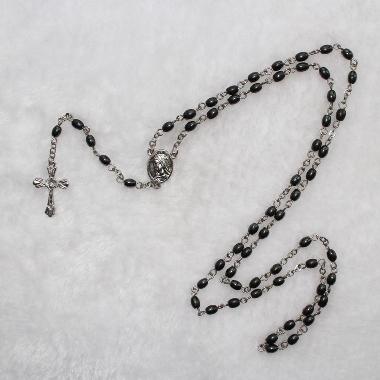 7*5mm Hematite catholic mysteries of the rosary for thursday (CR099)