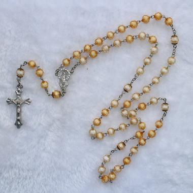 8mm Plastic blessed rosary beads uk (CR109)
