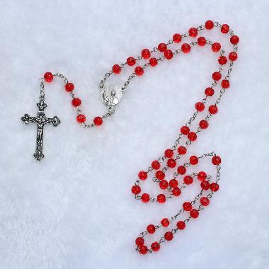 6mm pope john paul Glass rosary beads (CR116)