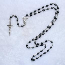10*6mm Hematite catholic rosary beads for sale (CR118)