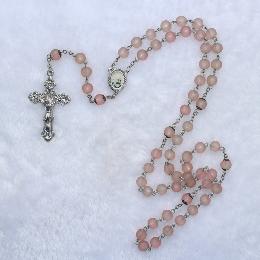 8mm Frosted Glass catholic rosary beads australia (CR119)