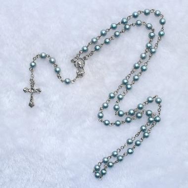 8mm catholic religious Glass Beads Rosary (CR133)