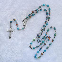 8*6mm catholic religious Glazed Beads Rosaries (CR134)