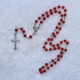 6mm Glass Rosary beads with Virgin Mary(CR137)