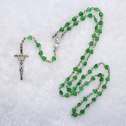 6mm Heart Glass rosaries definition catholic (CR145)