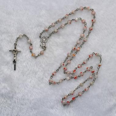 6mm Jesus Glazed Beads Rosaries (CR154)