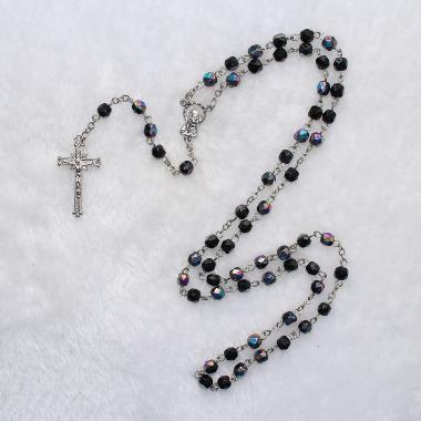 6mm Glass catholic catholic rosary beads supplies (CR156)