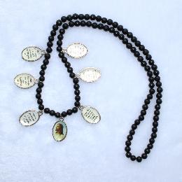 6mm Resin armani rosary beads mens necklace (CR166)