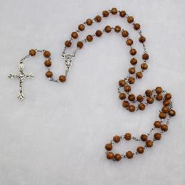 8mm catholic Wood Beads Rosary with Crucifix (CR183)