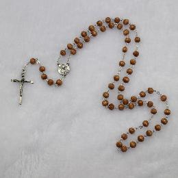 8mm Catholic Wood Beads Rosaries (CR187)