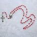 6mm Plastic Rosaries beads with metal cross(CR009)