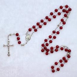 6mm Rosary Beads with Cross (CR211)
