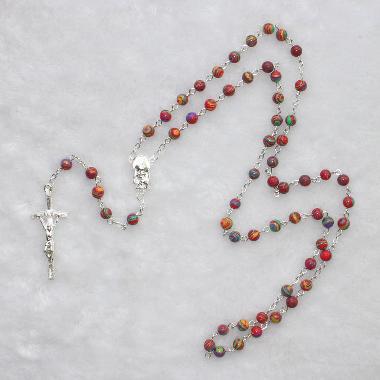 6mm Stone mini Children Rosary Necklace (CR224)