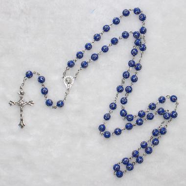 Handmade 8mm resin cross rosary beads(CR231)
