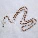 8*7mm Oval brown Wooden Rosaries beads by handmade(CR014)
