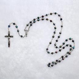 6mm section plastic beads rosaries (CR017)