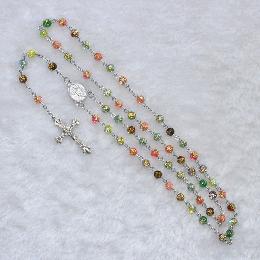 6mm colorful Acrylic Rose Rosary beads(CR301)