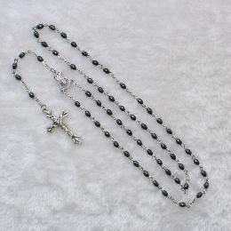 6*4mm Black Hematite Beads Chain Rosary (CR307)
