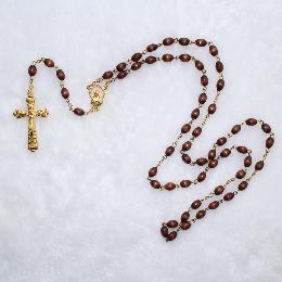 8*5mm Wooden beads Golden Rosaries (CR021)