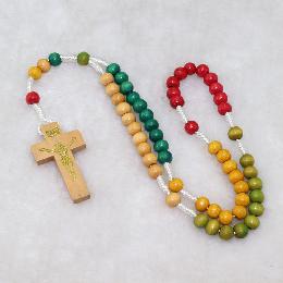 6mm Wood Knotted Rosary beads Necklace (CR339)