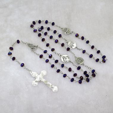 6*4mm Fashion Glass rosary beads for sale online (CR373)