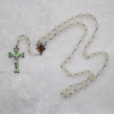 8mm catholic Rose Luminous Beads Rosaries (CR025)