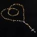 6mm plated golden prayed rosary bead (CR424)