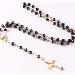 6*8mm double color facted glass bead rosary (CR429)