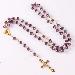 6*8mm double color facted glass bead rosary (CR429)