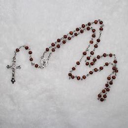 6mm wooden rosaries beads necklace gifts(CR033)