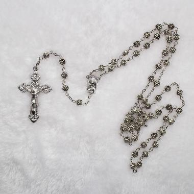 7mm catholic Alloy Rose Beads Rosaries (CR043)