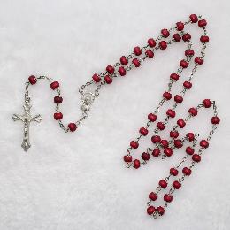 7mm Wooden Red Beads Rosaries (CR049)