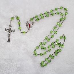 8mm Plastic rosary beads with cross Connectors (CR080)