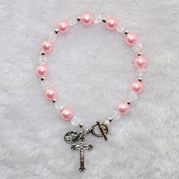 8mm Cross Jesus Prayer Beads Rosary Bracelet (CB133)