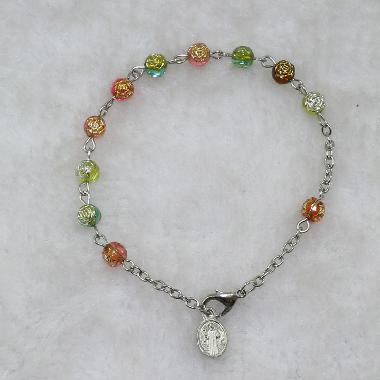 6mm bracelet rosary with cross christian (CB143)