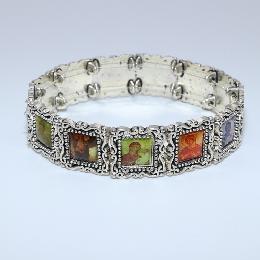 14mm Beaded Rosary Bracelet Jewelry (CB163)