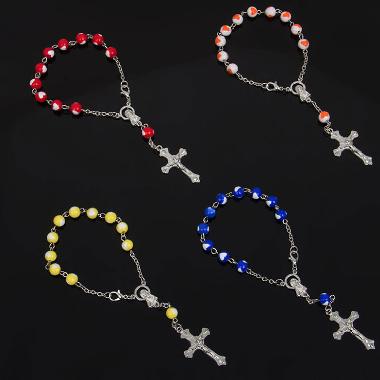 8mm fashionable cross rosary decade (CE092)