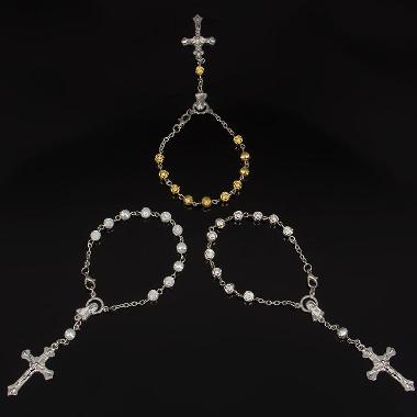 6mm Plastic Rose religious Decade Rosary (CE093)