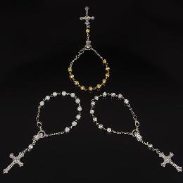 6mm Plastic Rose religious Decade Rosary (CE093)