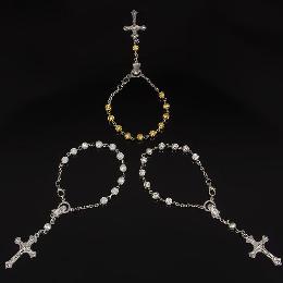 6mm Plastic Rose religious Decade Rosary (CE093)