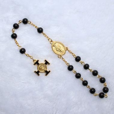 6mm Handmade Round glass Bead Car Rosary (CB003)