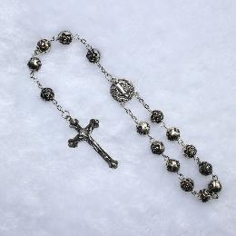 8mm Rose Plastic CAR Rosary (CB004)