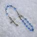 6mm catholic Blue Glass Beaded Car Rosary (CB013)