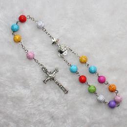 8mm Crucifix Rosary Religious Praying Car rosary (CB115)
