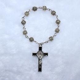 7mm catholic Holy metal beads finger rosary (CE014)