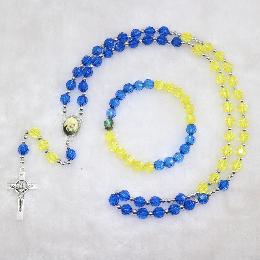 8mm beads and crucifix cord knotted payer rosary (CRS006)